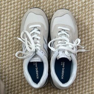 New Balance Classic 574 Off-White and Gray Sneakers